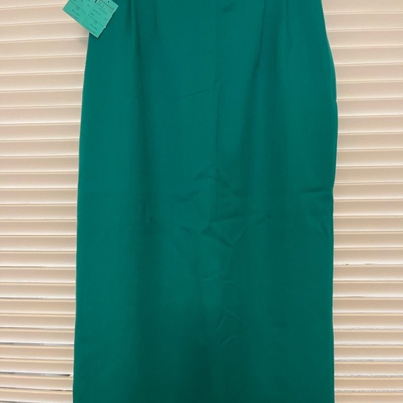 Vintage NWT Nordstrom Wool Women's Green Pencil Skirt | Size 10 - Picture 3 of 7
